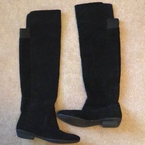 Nine West black suede Over the knee boot